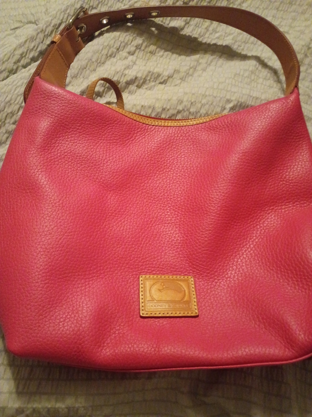 Dooney & Bourke Pink Pebbled Leather Shoulder Bag